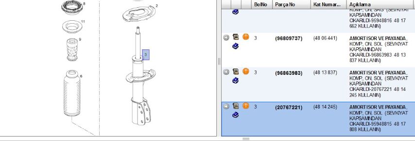 Ön Amortisör Sol Z20dmh Antara Amortısor On (95948815)