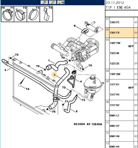 Radyatör Alt Hortumu Rad 206 Dv4td (1351.FX)