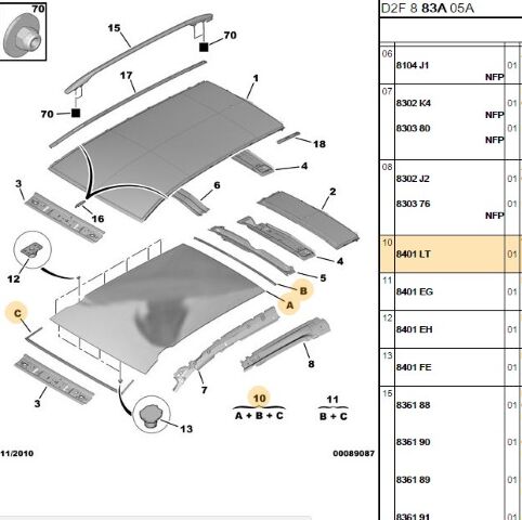 Tavan Cam Kaplama 407 Sw (8401.LT) (,08401.EF)