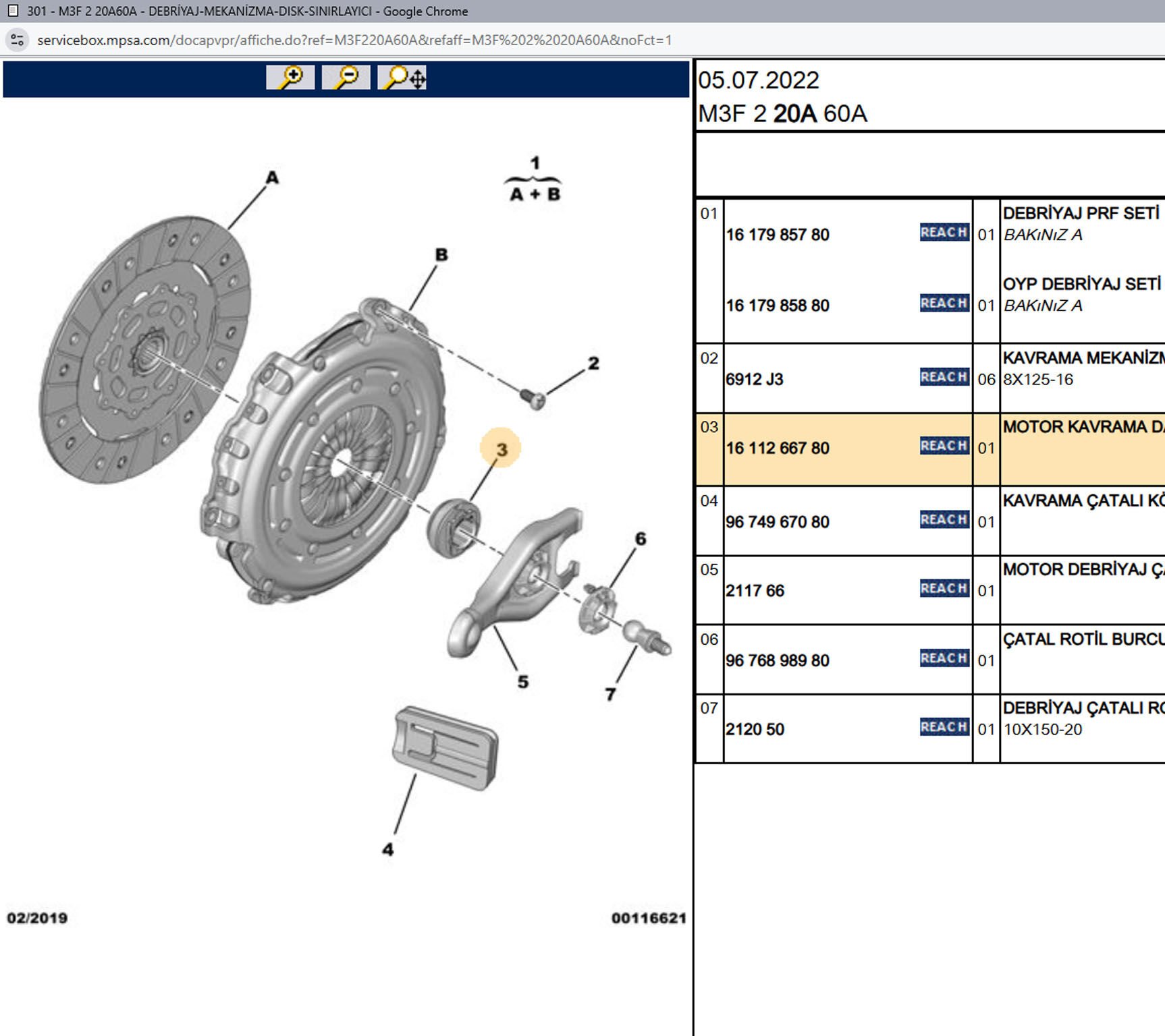 Psa Debriyaj Baskı Göbeği Bilyası 9688226180 2041.63 2041.A7 2041.94 3556292