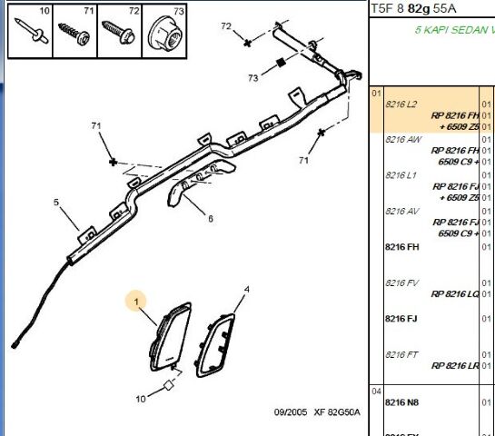 Sağ Ön Koltuk Airbağ Sag Aırbag 307 (8216.FH) (,08216.AW,8216.L2)