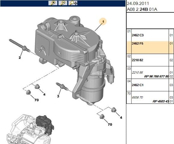 Vites Aksiyoneri 1007 207 208 Bıpper (2452.F5) (,02452.C5)