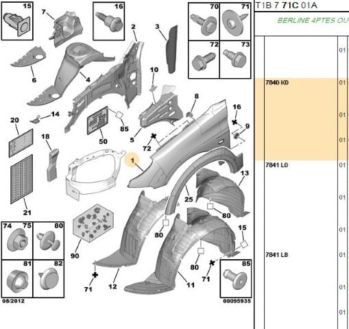 Ön Çamurluk Sol 206 Gtı (7840.K0)