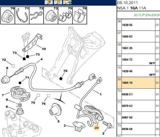 Pedal Lastik C3 Papucu (160410)