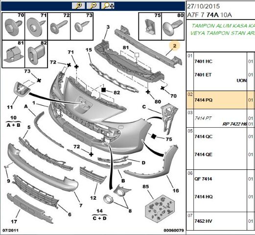 Ön Tampon Demiri Darbe Emıcı Demir 207 (7414.PQ)