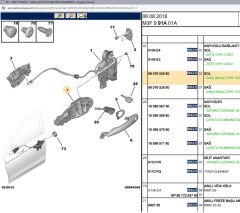 Psa Sol Ön Arka Dış Kapı Kolu Tutucusu