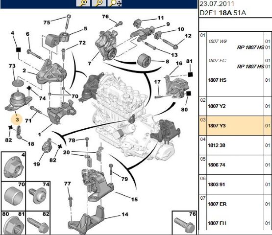 Motor Kulağı Kulagı Sag Ust Dw6 407 /c5 X7 Iı (1807.Y3)