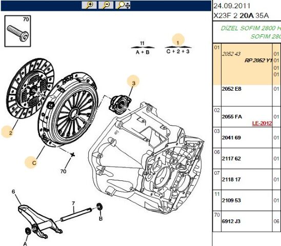 Debriyaj Kiti Boxer Iı 2800 Hdi Debrıyaj Kıtı (2052.Y1) (,01636271580,2052.43)