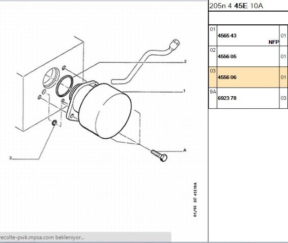 Oring Conta Vakum Pompa Dw8 (10 Luk) Partner/berlıngo (4556.06)