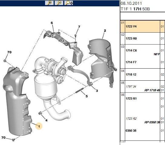 Isı Kalkanı Ön C3 Dv4 206 / 207 307 1723 Q9 206/307 (1723.Y4) (,01723.Q9,1723.L1)