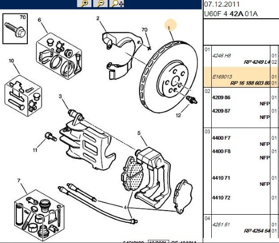 Erp Fren Dısk Tk Dıskı On (5d 257mm) Expert Scudo Jumpy 95- (1618860380) (,0E169013)