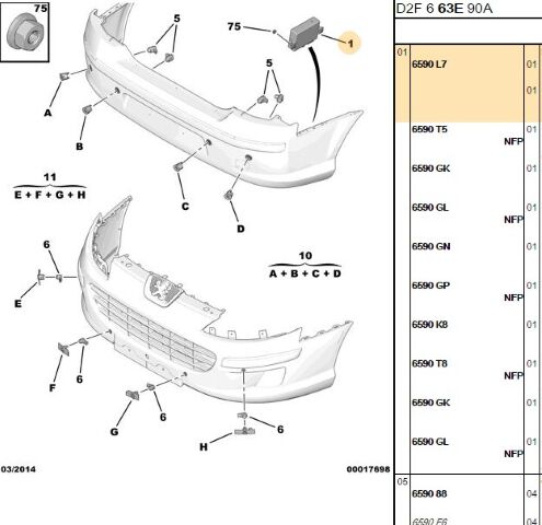 Park Sensör Beyni 407 (6590.C0) (,0ELEKTRONİK KUTU ,6590.87,6590.L7)