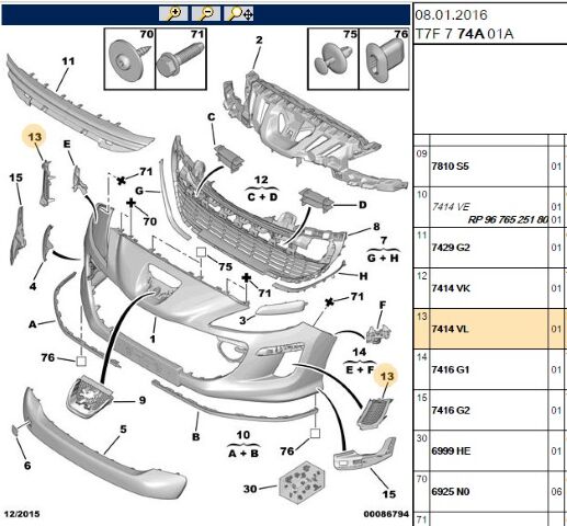 Ön Tampon Sis Lamba Kapak 308 (7414.VL)