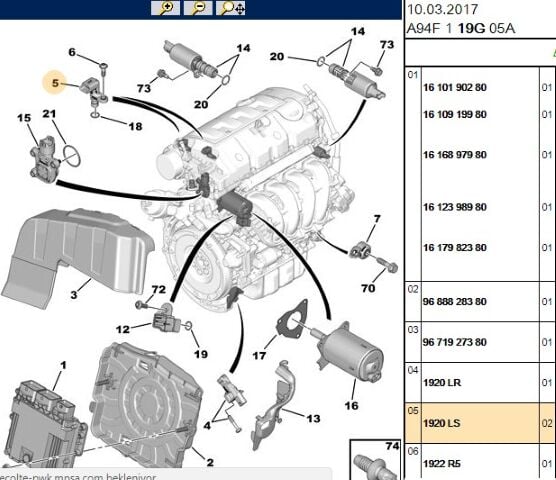Kaptör Eksantrık Sensoru Ep6 207/208/308/508/5008 (1920.LS) (,01920LS,3648829)