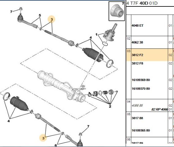 Rot Kolu Mili C4 Ds4 Erp No 1610936980 308 (3812.F2) (,01610936980)