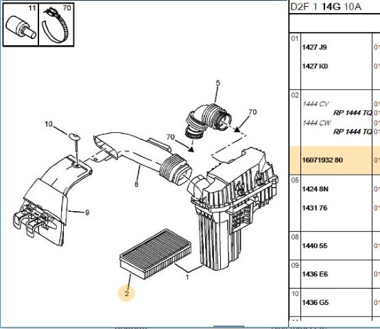 Mqp Hava Filtresi Erp Fıltresı 407 Ew10j4 - Psa (1607193280)