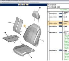 Psa Sol Ön Koltuk Sırt Süngeri