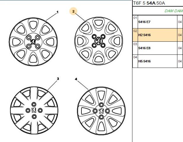 Jant Kapağı Kapagı 307 Restyl (5416.H2)