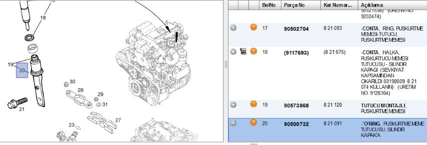 Conta Dıesel Injectıon, Mountıng And Spare Parts (90500732)