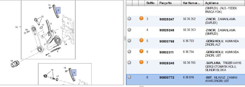 Kızak Ray Klavuz Ayarlayıcı Y22dtr Vectra C (90500772)