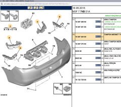 Psa Arka Tampon Bağlantı Ayak Braket Takımı