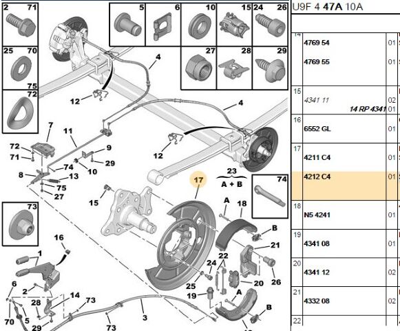 Sağ Arka Fren Tablası (4212.C4)