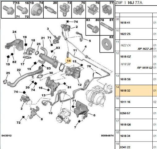 Egr Vana Contası Dw10bted 307/308/407/508 (1618.32)