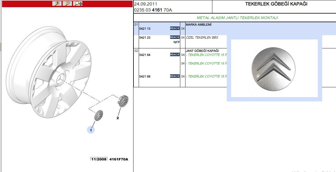 Jant Kapak C2/c3/c5 (5421.13)