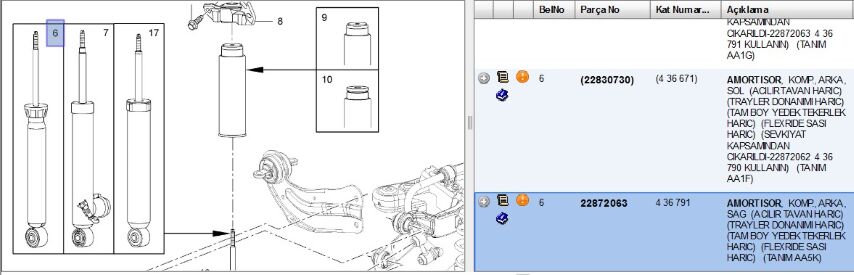 Amortisör Arka Sağ İnsg Sag Amortısor (22872063)
