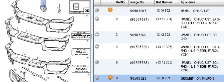 Tampon Klipsi On Sası Baglantı Lastık Takozu (90508323)