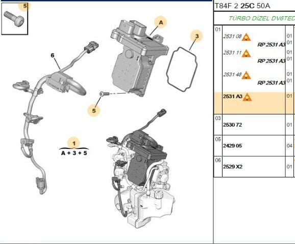 Otomatik Şanzuman Beyni Otomatık Sanzuman Beynı 3008 5008 Dv6ted4 (2531.A3) (,02531.48)