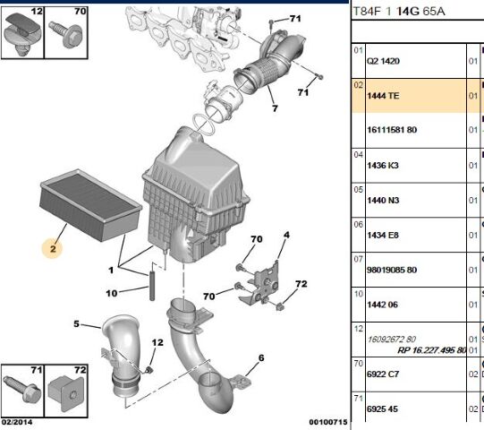 Hava Filtresi 307/308/3008 Dw10c (1444.TE)