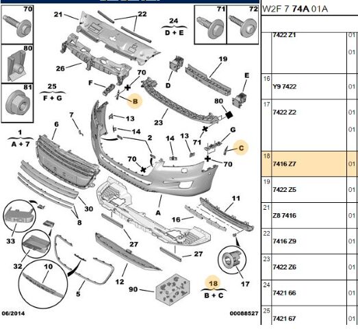 Ön Tampon Bağlantı Ayak 508 (7416.Z7)