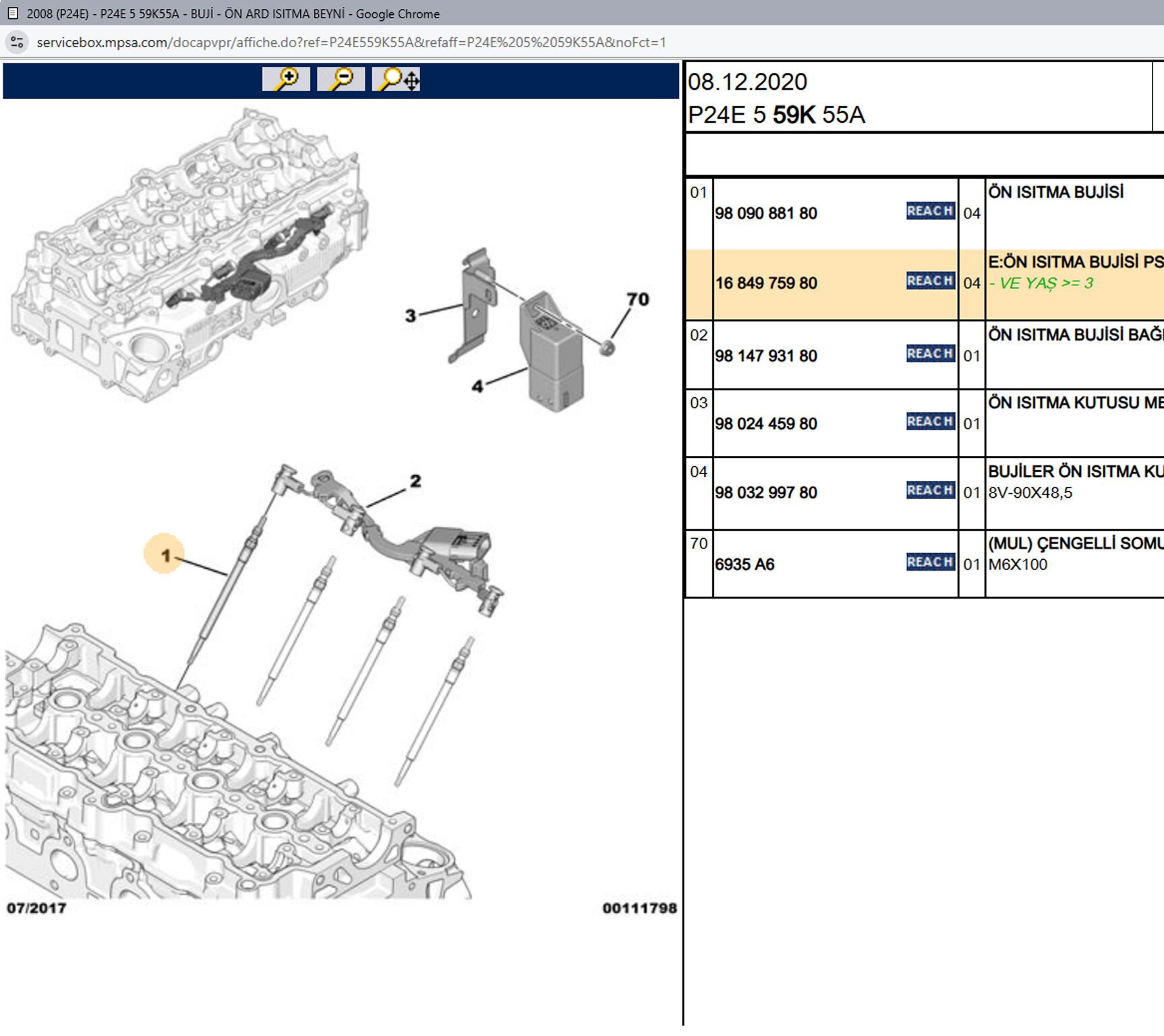 Eurorepar Kızdırma Bujisi