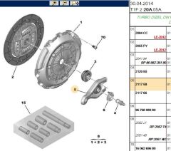 Debriyaj Çatalı Debrıyaj Dv6ated4-tu5jp4-dw8b Be4r Şanzuman Partner M49-m59 206/307/partner (2117.58) (,0211758)