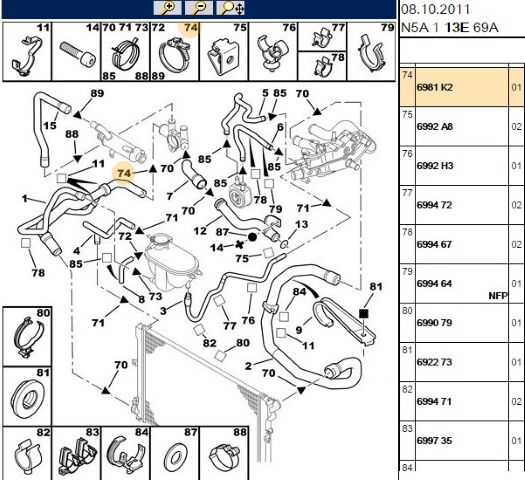 Metal Kelepçe (eski No 6981 86) (6981.K2) (,06981.P2,6981K2,6981.86)