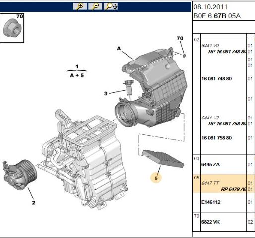 Polen Filtresi 107 Tüm Modeller Kabın Fıltresı (6479.A5) (,06447.TT)