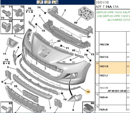 Ön Tampon Alt Karlık 207 (7422.C8)