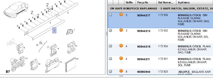 Kapı Bant Ön Sağ Ast G Armasız Cıtası Sag On Is Pl Sız Astra (90544217)