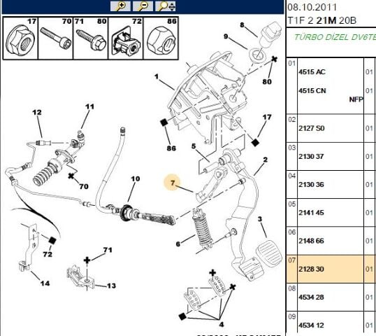 Debriyaj Pedal Kolu Debrıyaj Dv4td-dv4c 206 206/206 (2128.30)