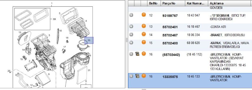 Kalorifer Motoru Cor D E Corsa Hvac, Heater Motor And Fan Blower - Mountıng Spare Parts (13335075)