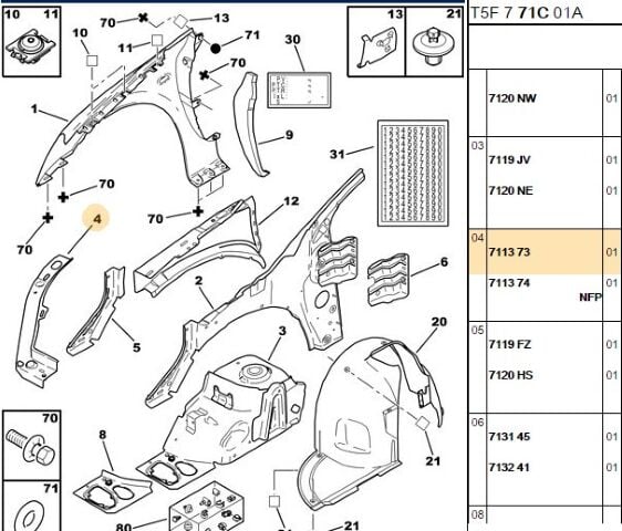 Sol Far Yuva Sacı 307 (7113.73)