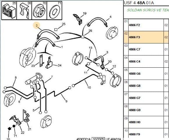 Ön Fren Hortumu Üst Boxer Ym Bos01987481004 (4806.F3) (,04806.C3)
