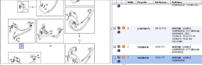 Klima Borusu Cor D Klıma Kondenserı Cıkıs Bor A13dtc Corsa (13338418)