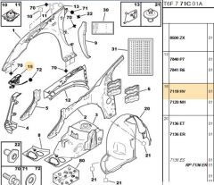 Ön Çam Bağlantı Sacı Sol Tampon Bag Ayagı 307/ym (7119.HV) (,07119.GX)