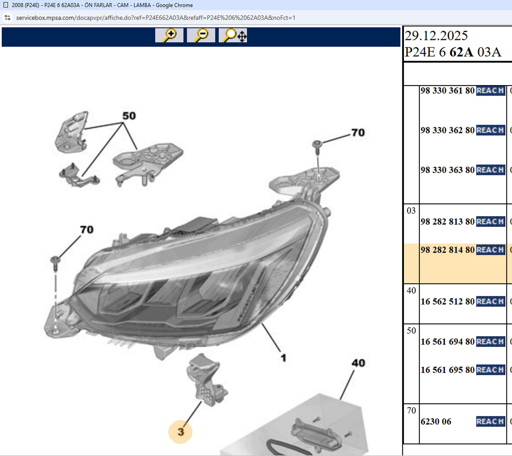 Psa Sol Far Bağlantı Ayağı