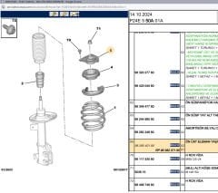 Psa Ön Amortisör Üst Bağlantı Tablası 9828540180