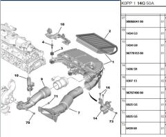 Hava Filtre Hortum Bağlan 207 208 2008 C3 Ds3 Fıltre Bılesenı (1436.V1)