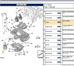 Psa Yağ Filtresi 3647177 1682275680 E149134 1109.T0