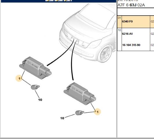Plaka Lambası Arka 301 (6340.F0)